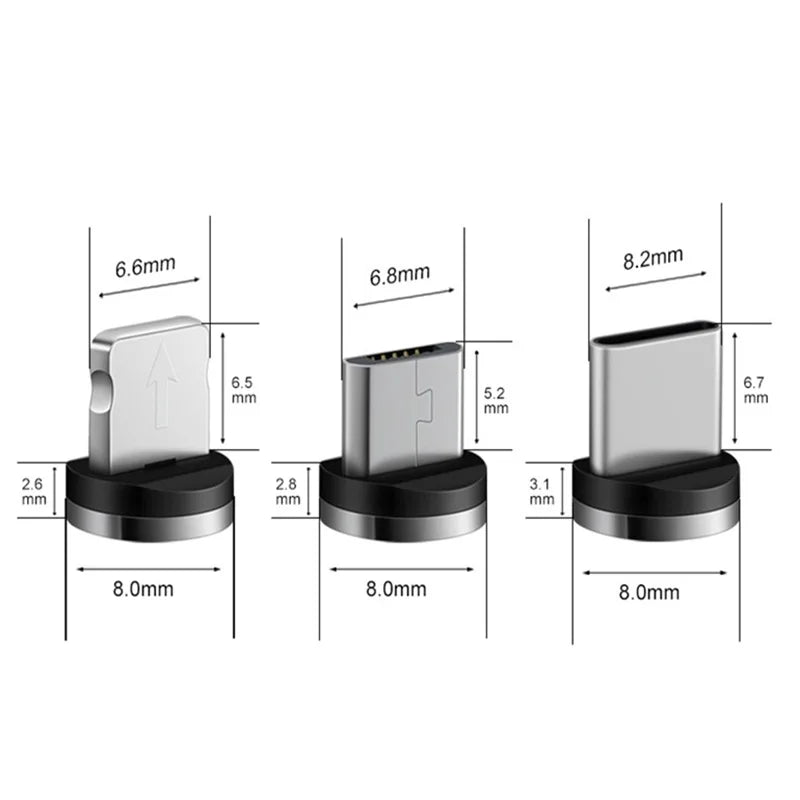 Magnetic Cable Micro USB Type C Magnetic Charge Charger Cable for Huawei Samsung Android Mobile Phone 1m 2m cable