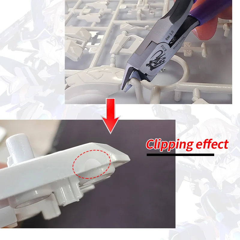 4.7 Inch Model Nippers Ultra-Thin Single-Edged Gundam Model Building Tools for Beginners to Repair and Fix Plastic Models