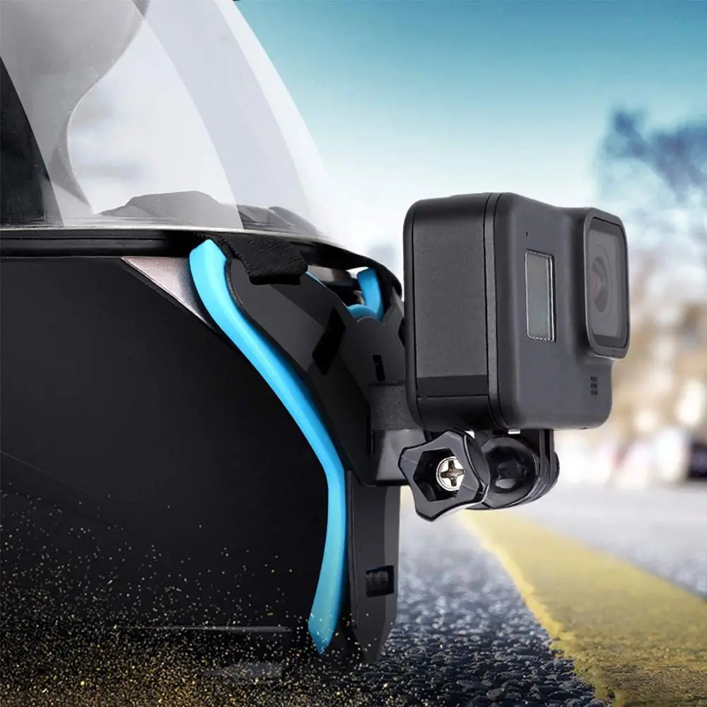 Sports Holder Camera Helmet Straps Mount Helmet Chin Stand Motorcycle Full Face For GoPro Hero 10 9 8 7 6 5 4 3