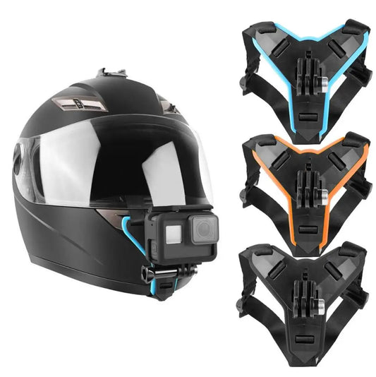 Sports Holder Camera Helmet Straps Mount Helmet Chin Stand Motorcycle Full Face For GoPro Hero 10 9 8 7 6 5 4 3